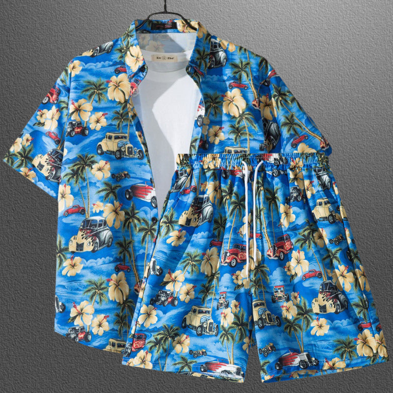 Couple Tropical Floral Short Sleeve Beach Matching Vacation Set 5127-5141