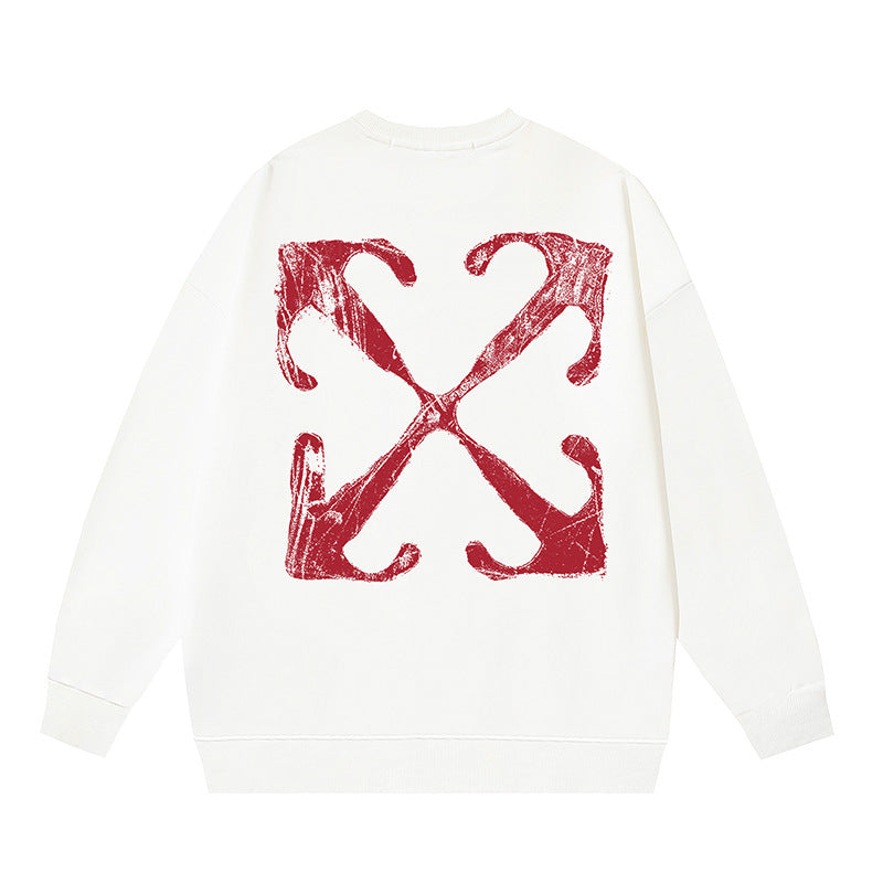 Off-White Multi Graphic Arrow Logo Unisex Crew Neck Sweatshirt