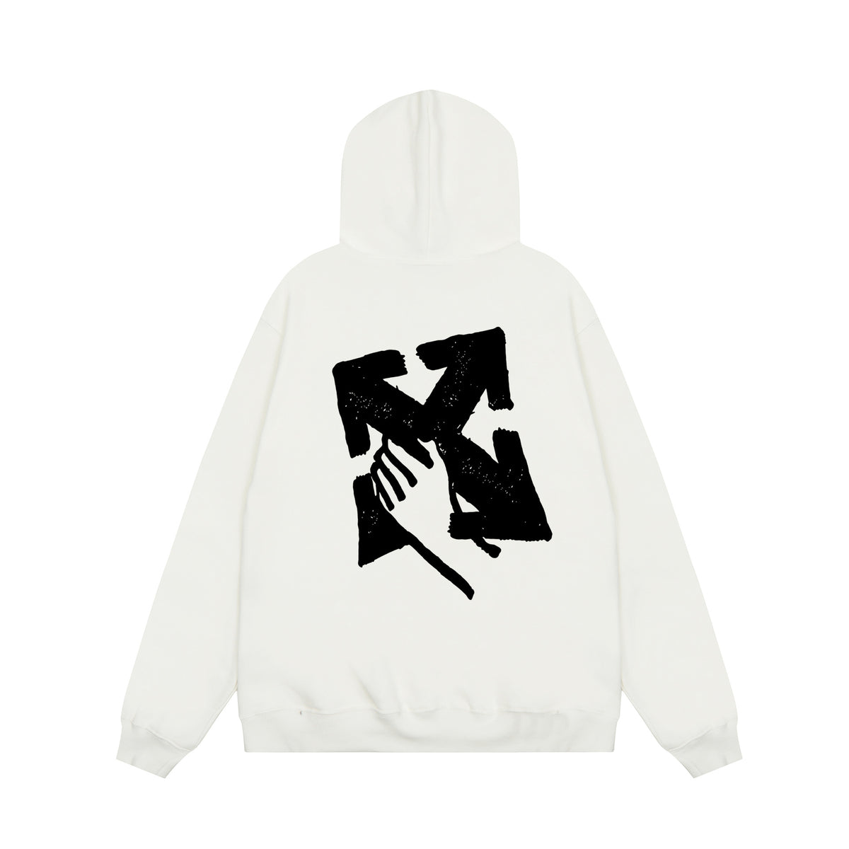Off‑White Multi‑Arrow Abstract Graphic Oversized Hoodie Streetwear