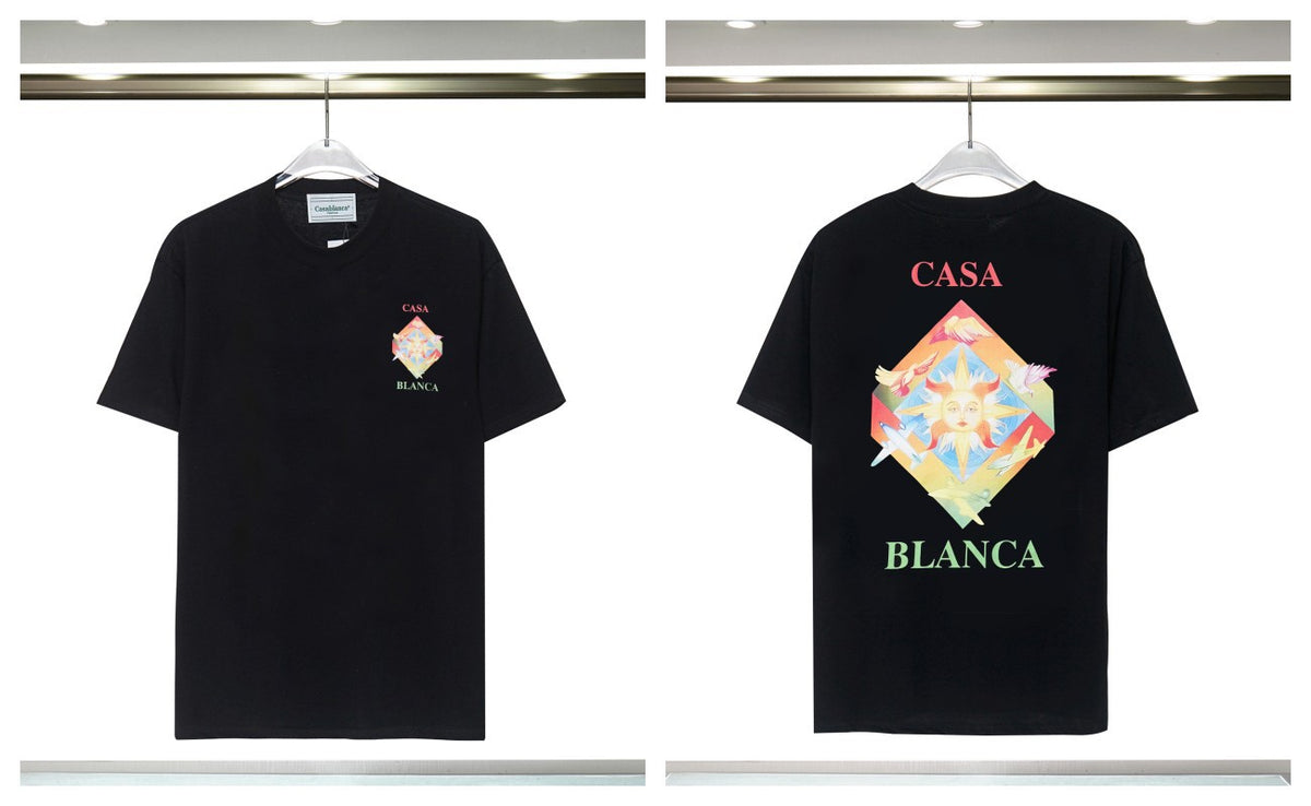 Casablanca Tennis Graphic T-Shirt Loose Oversized Short Sleeve Tee