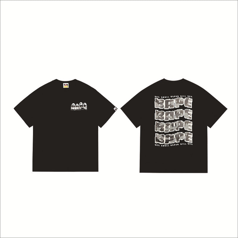 Bape Sakura Floral Graphic Oversized Tee Streetwear Unisex