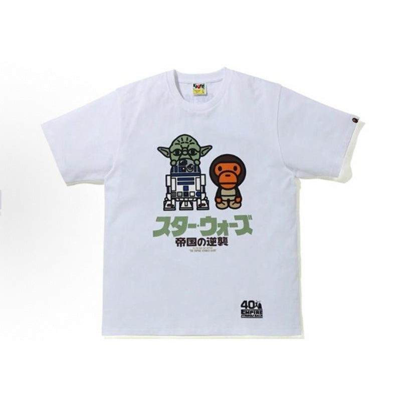 BAPE Ape Head Shark Print Unisex Casual T-Shirt