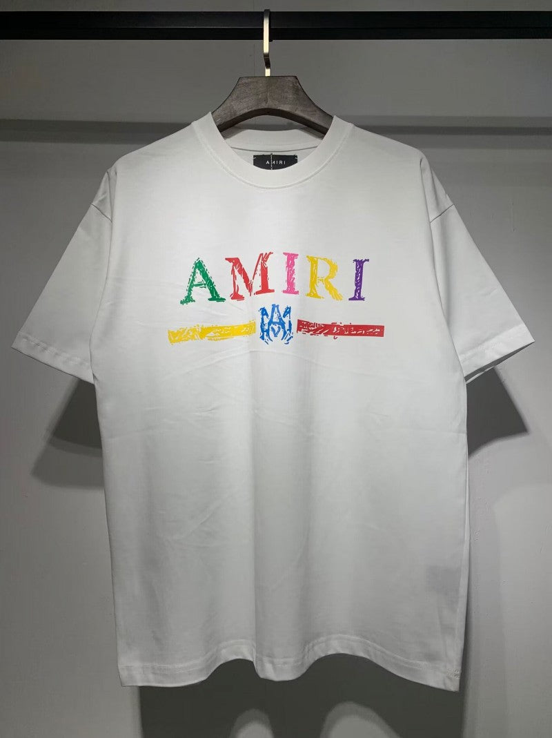 Amiri Multi‑Print Peace Dove Graffiti Oversized Tee Streetwear