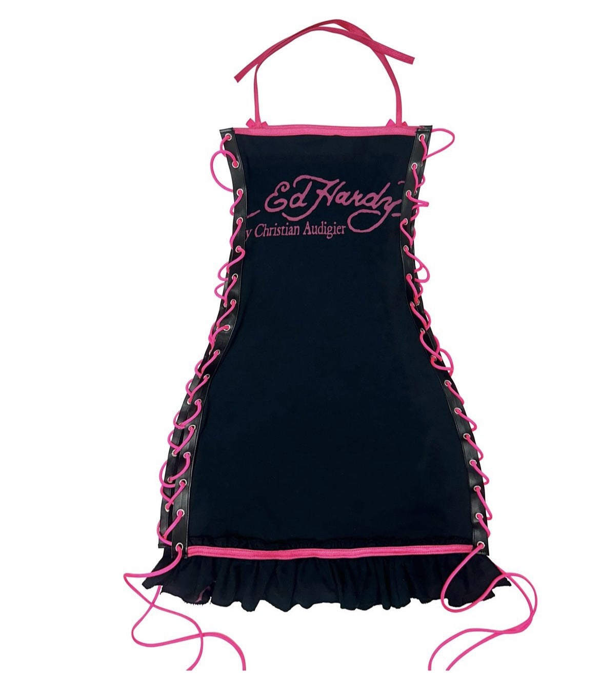Vintage Skull Print Lace Up Cami Mini Dress Halloween