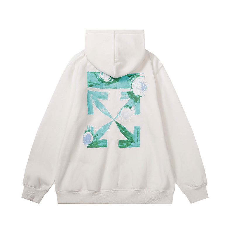 Off-White Arrow Graphic Print Hoodie Streetwear Unisex