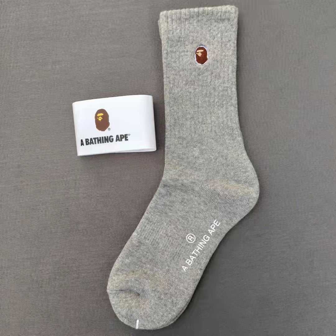 BAPE Ape Head Embroidered Socks