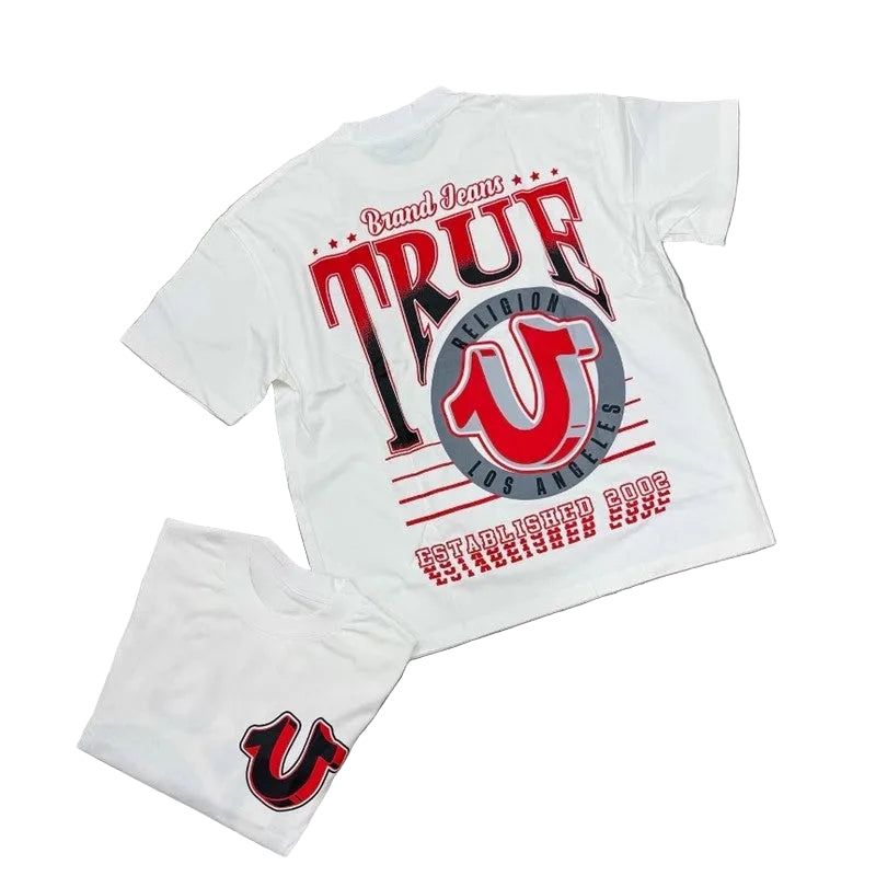 True Religion Horseshoe Graphic Cotton Short Sleeve Tee