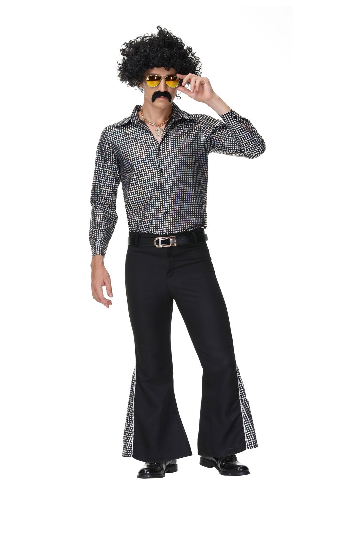 Halloween Men & Women 70s Disco Hippie Cosplay Couple Party Sets
