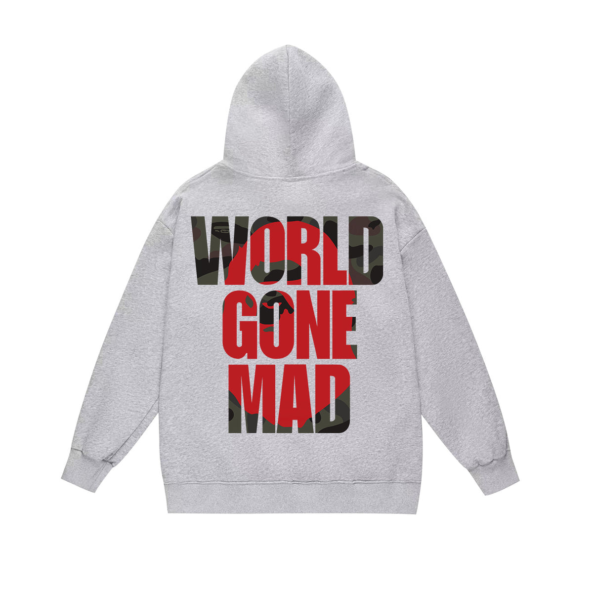 Bape Camo Ape Head Graphic Vintage Washed Oversized Hoodie Streetwear