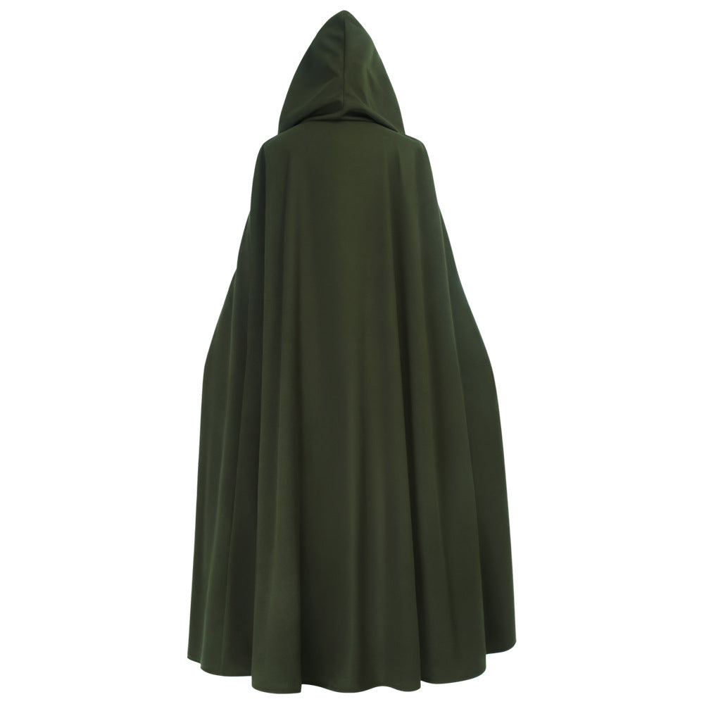 Halloween Medieval Hooded Cloak Hobbit Elf Renaissance Cosplay Cape