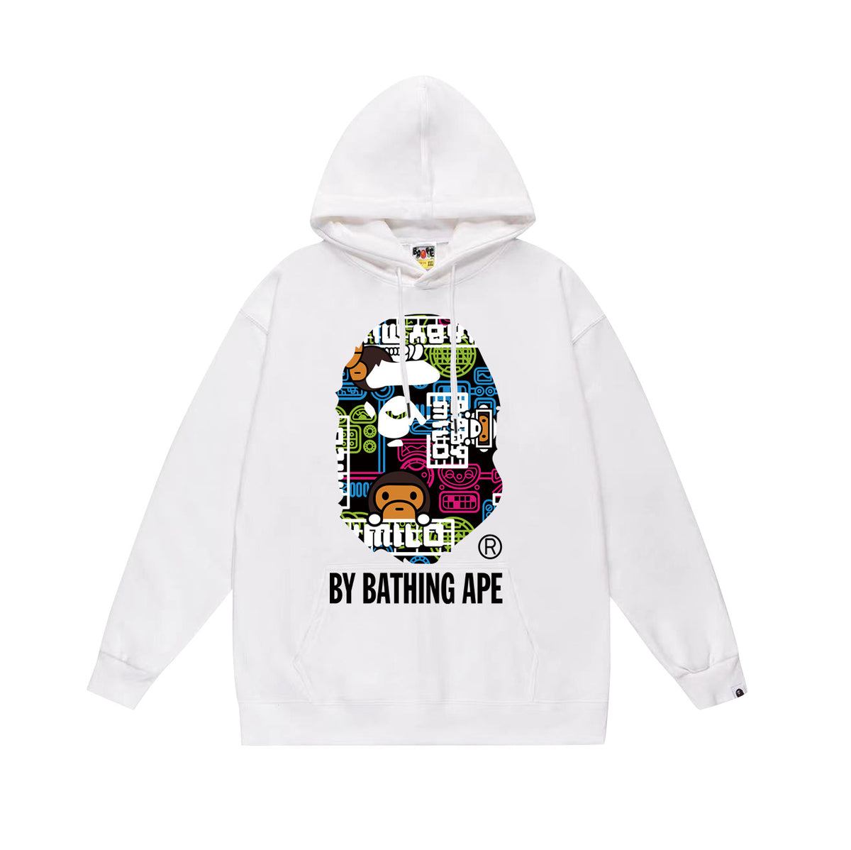 BAPE Hoodie Multi Camo Ape Head Print Street Fleece Pullover
