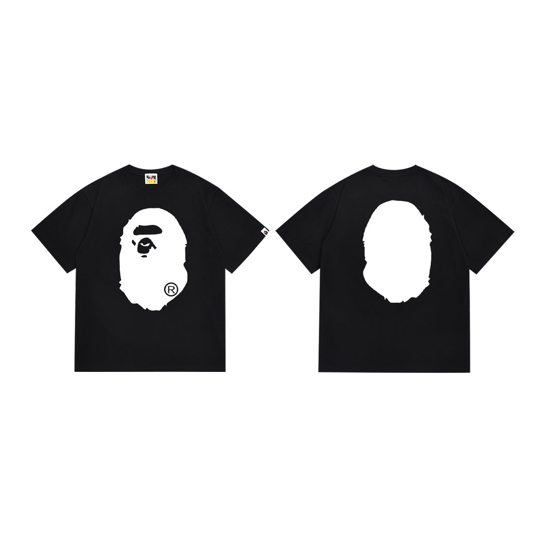 Bape Camo Ape‑Head Graphic Oversized Tee Streetwear Unisex