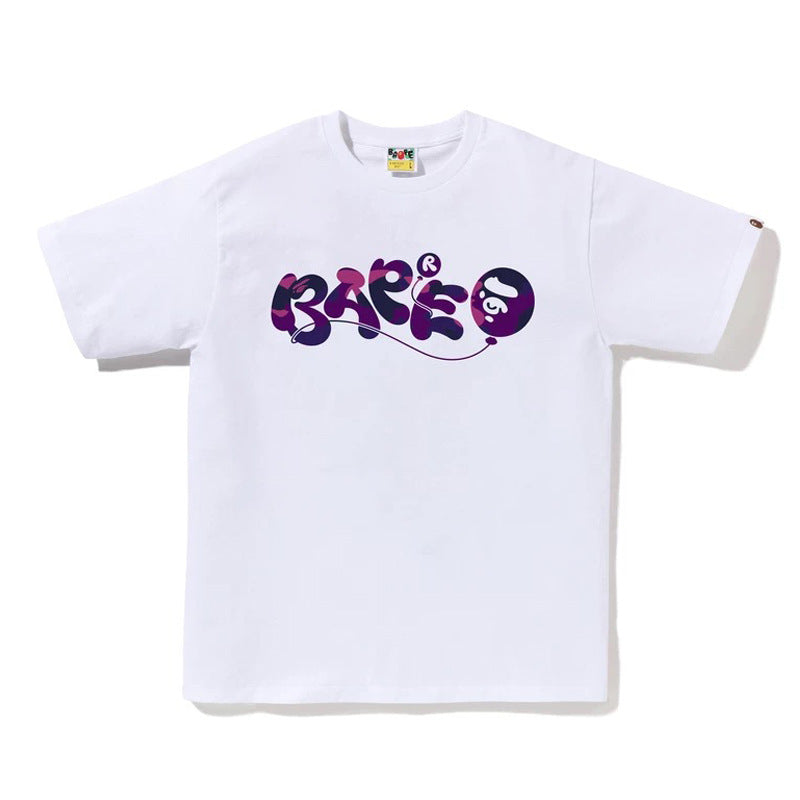 BAPE Ape Head & Shark Graphic Tee Loose Unisex Streetwear T-Shirt