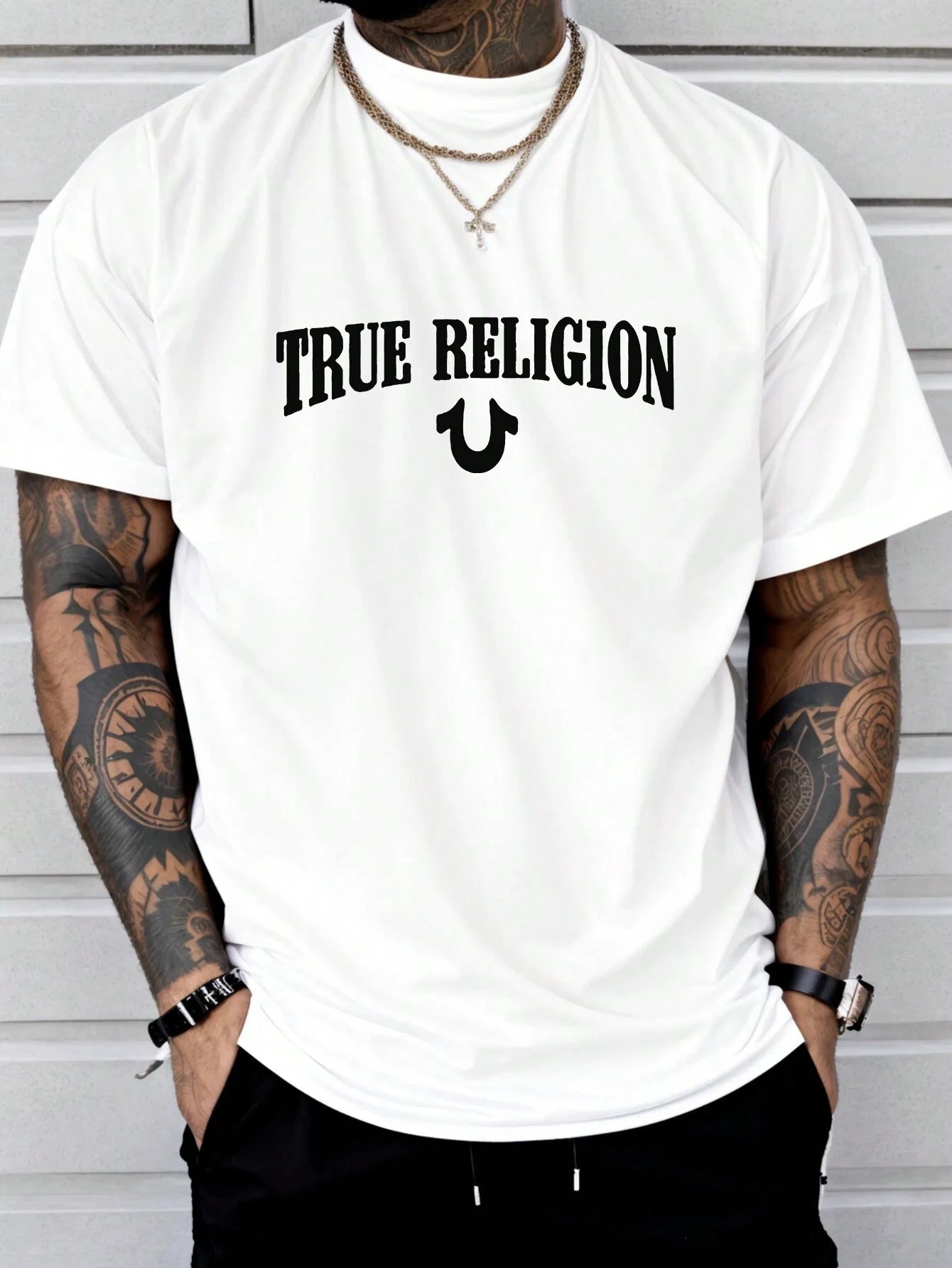 True Religion Horseshoe Logo Cotton Graphic Tee