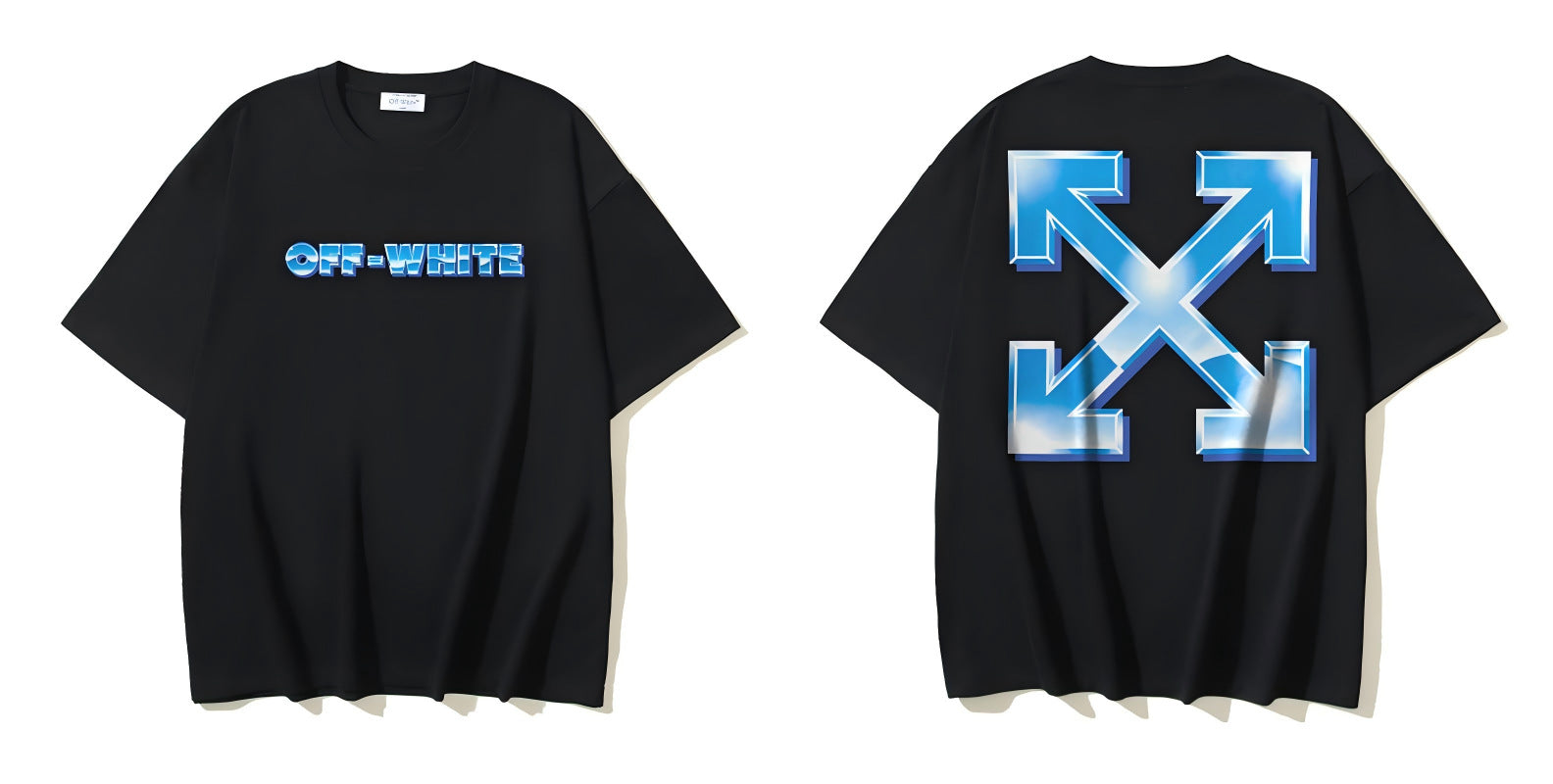 Figure Arrow Graphic Print Streetwear Crew Neck Short Sleeve T Shirt