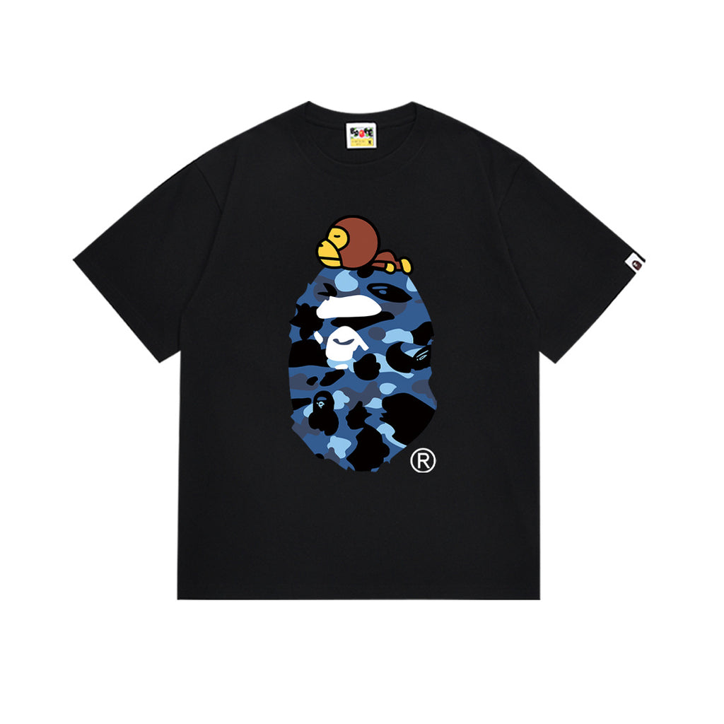 Bape Maneki Neko Ape Head Graphic Oversized Tee Streetwear Unisex