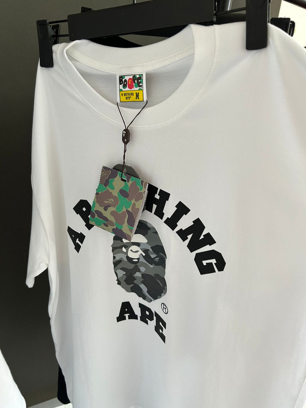 BAPE Shark Ape Head Camo Print Crew Neck Short Sleeve T‑Shirt Unisex