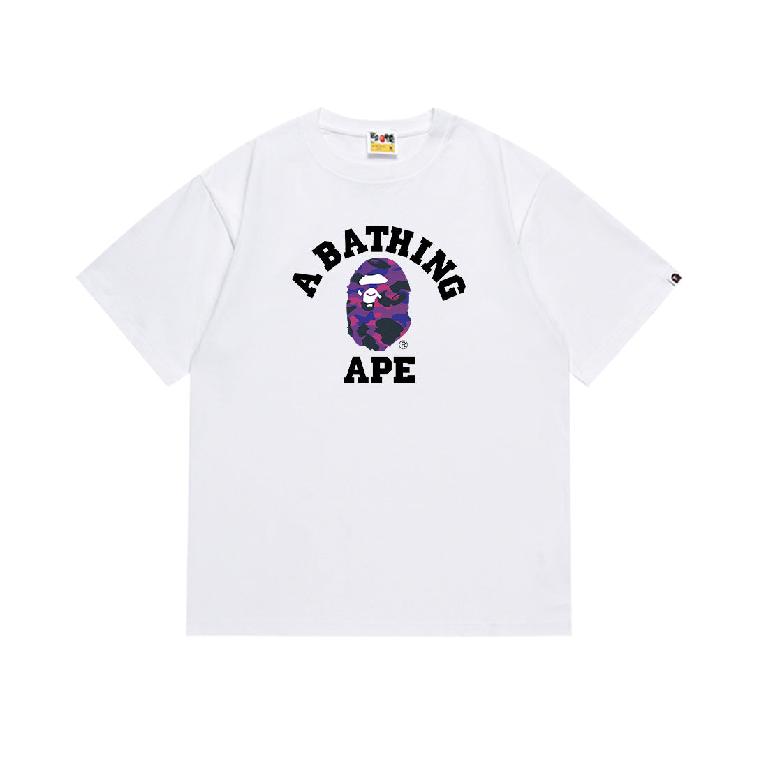 Bape Camo Ape Head Multi‑Color Crew Neck Streetwear Tee Unisex