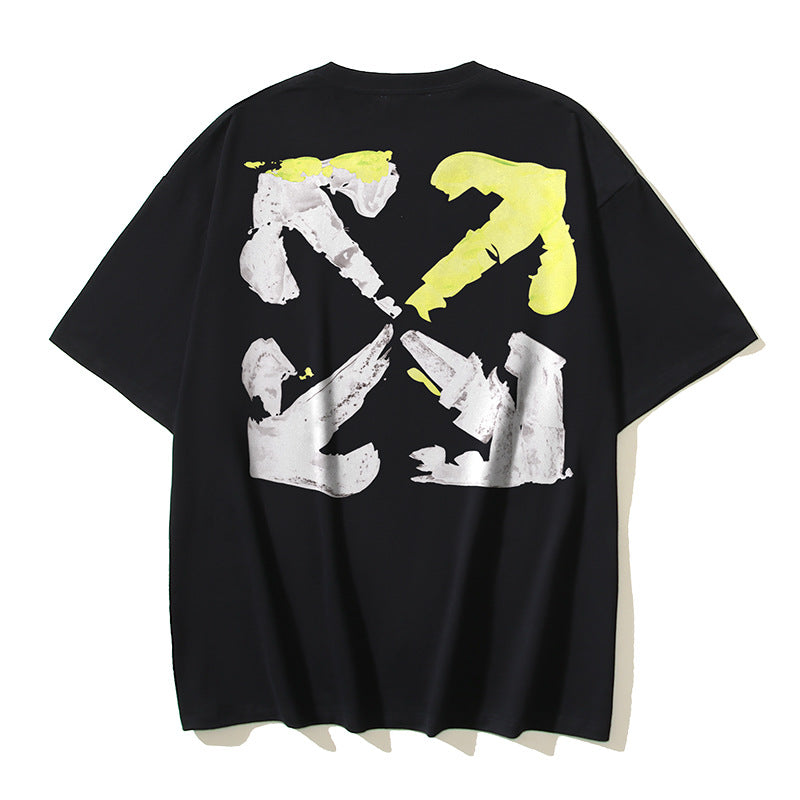 Off‑White Multi‑Sketch Arrow Graphic Oversized Tee Streetwear Unisex