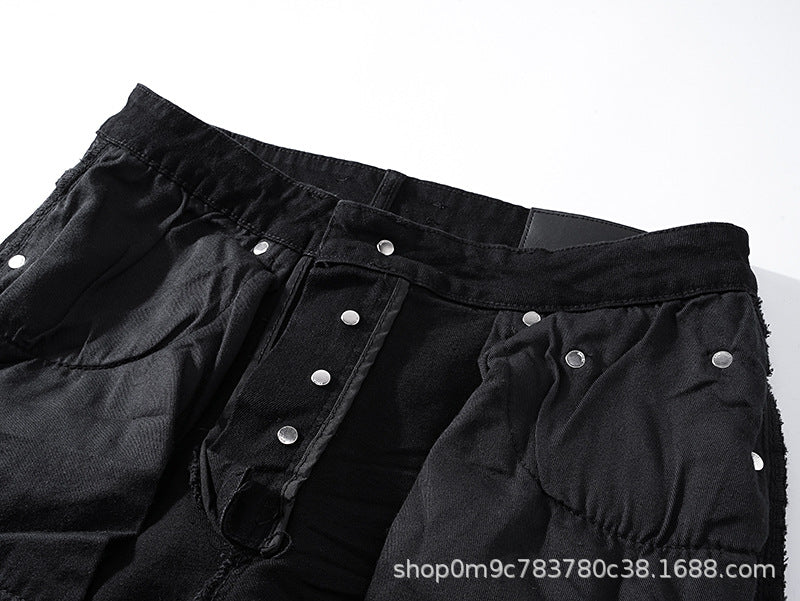 Amiri Distressed Splash Ink Stretch Slim Tapered Denim Jeans Unisex