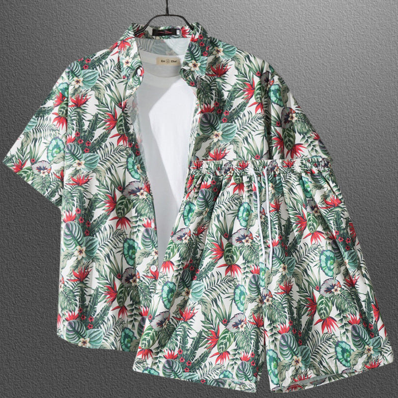 Couple Tropical Floral Short Sleeve Beach Matching Vacation Set 5127-5141