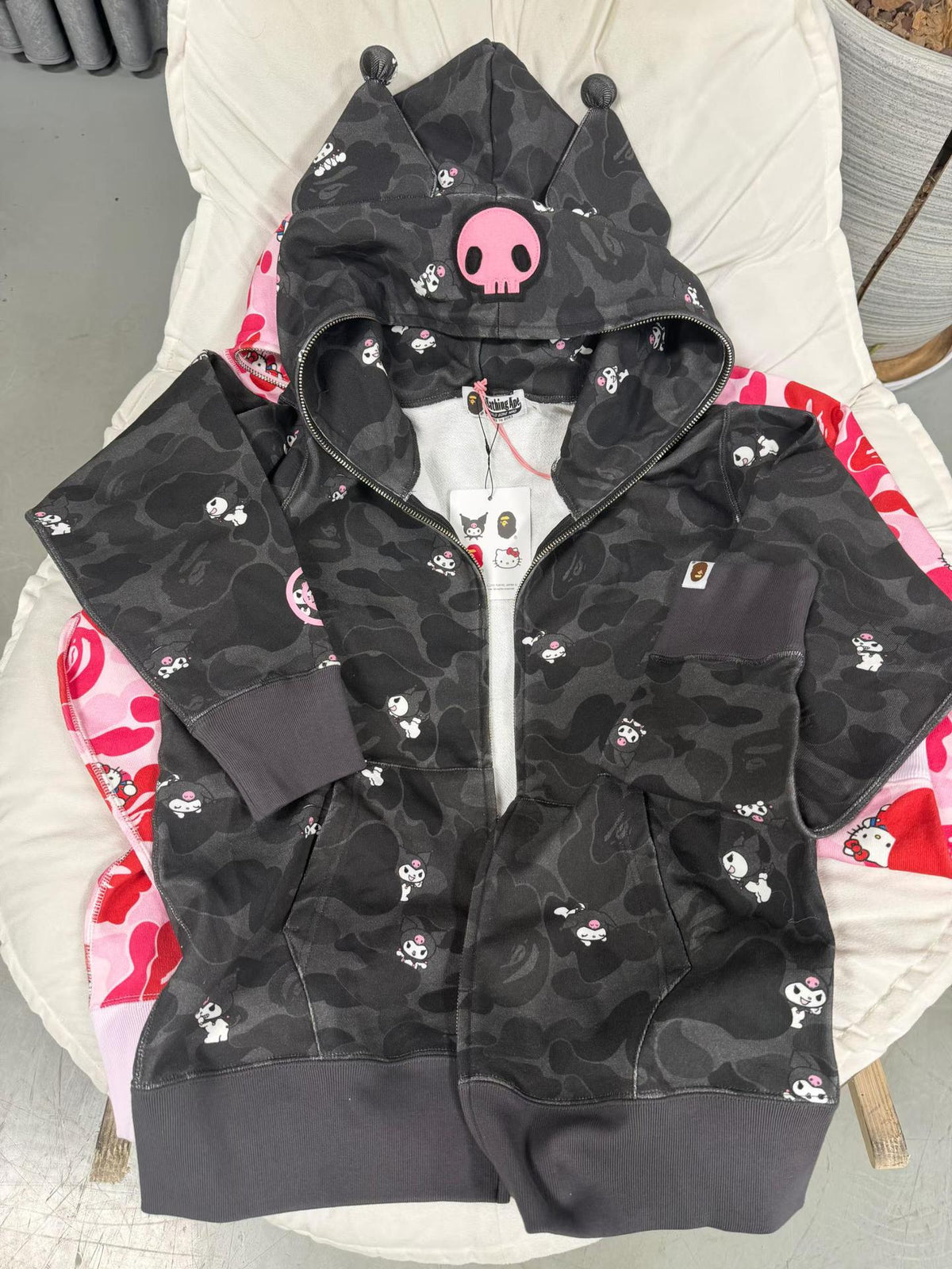 BAPE x Sanrio Hello Kitty Kuromi Camo Full Zip Hoodie