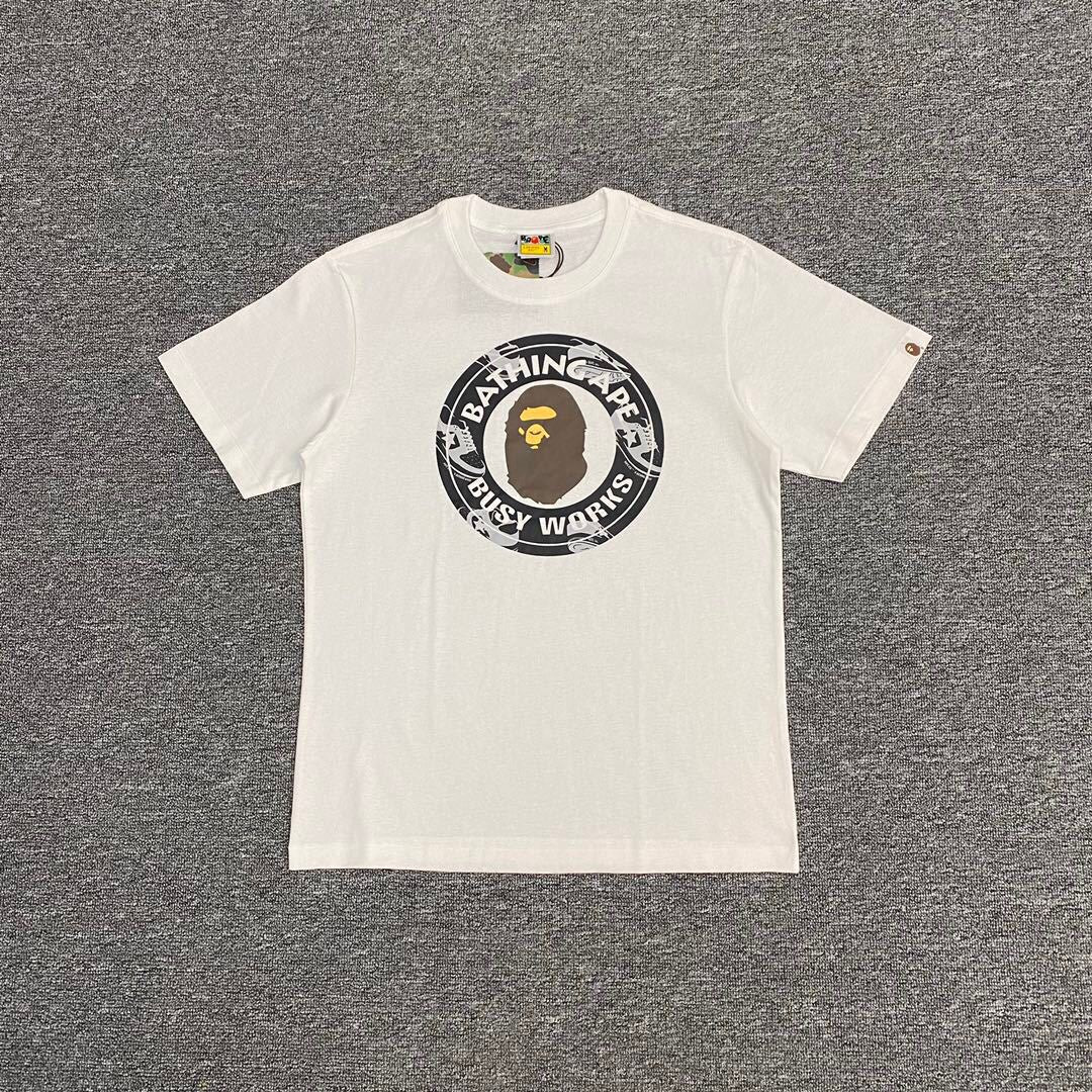 BAPE Classic Camo Ape Head Letter Print Loose Unisex Casual T-Shirt