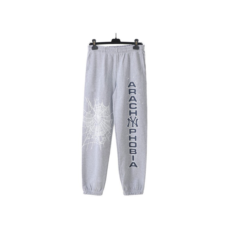 Sp5der Foam Print Spider Web Hoodie Sweatshirt Jogger Pants Set