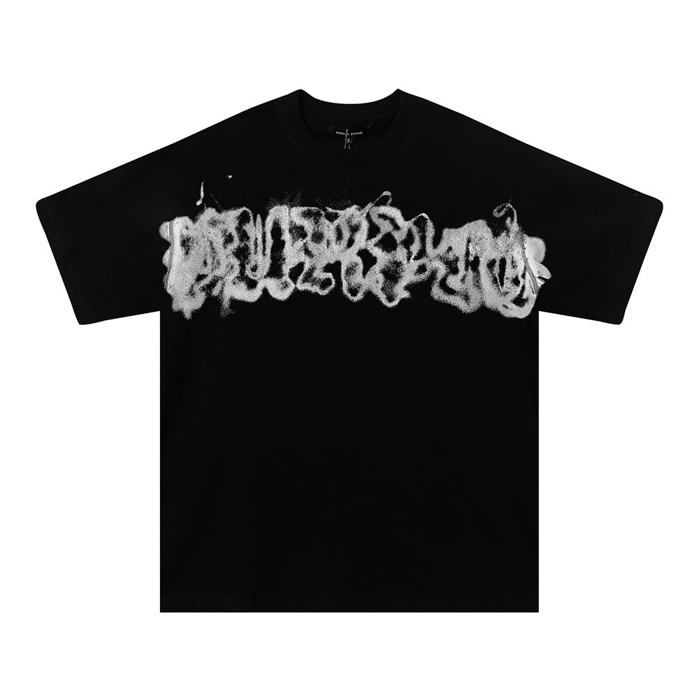 Purple Brand Multi‑Graphic Ink Wash Print Oversized Tee Multi‑Style