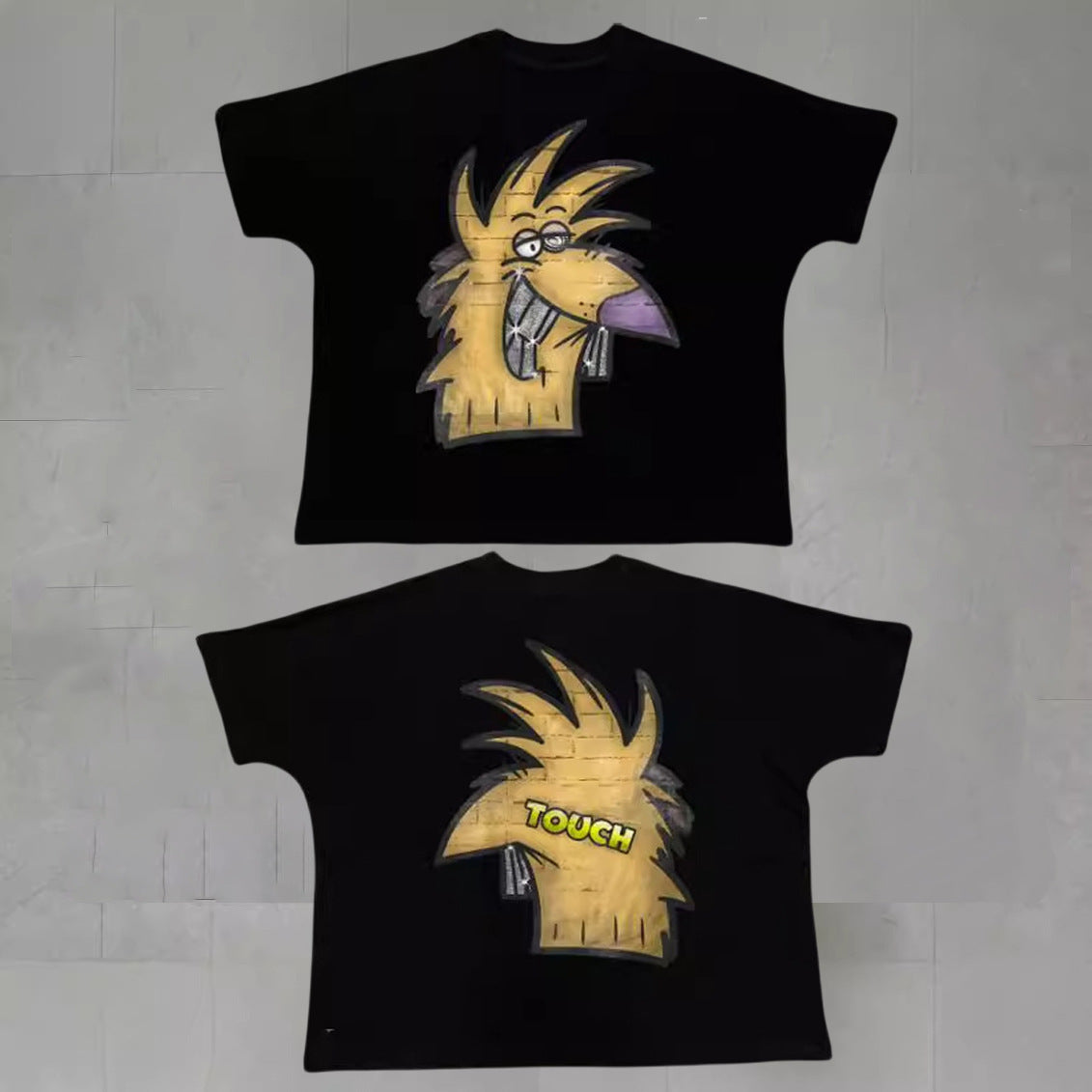 Touch Studios Y2K Double Sided Cartoon Oversized Vintage Cotton Tee