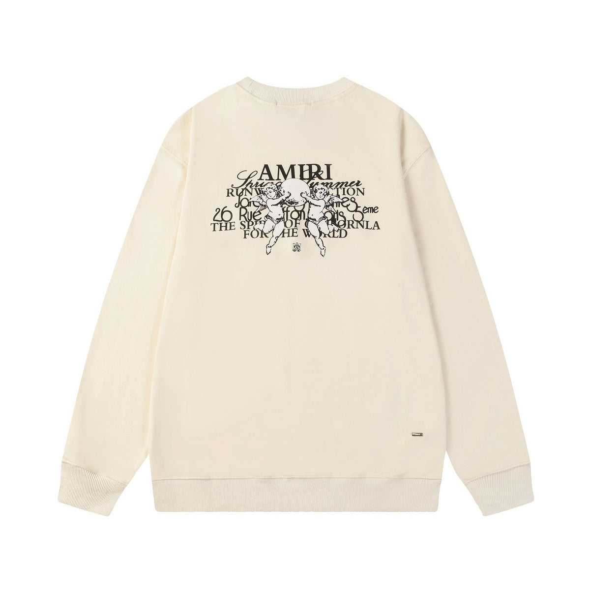 Amiri Logo Letter Dragon Angel Eagle Crewneck Sweatshirt Streetwear