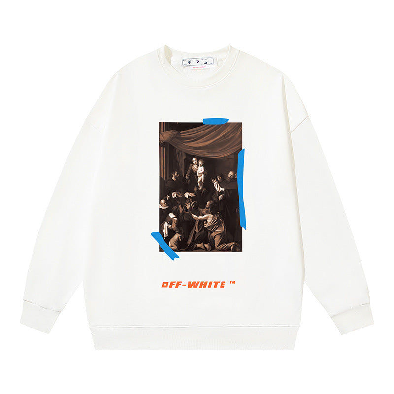 Off-White Multi Graphic Arrow Logo Unisex Crew Neck Sweatshirt
