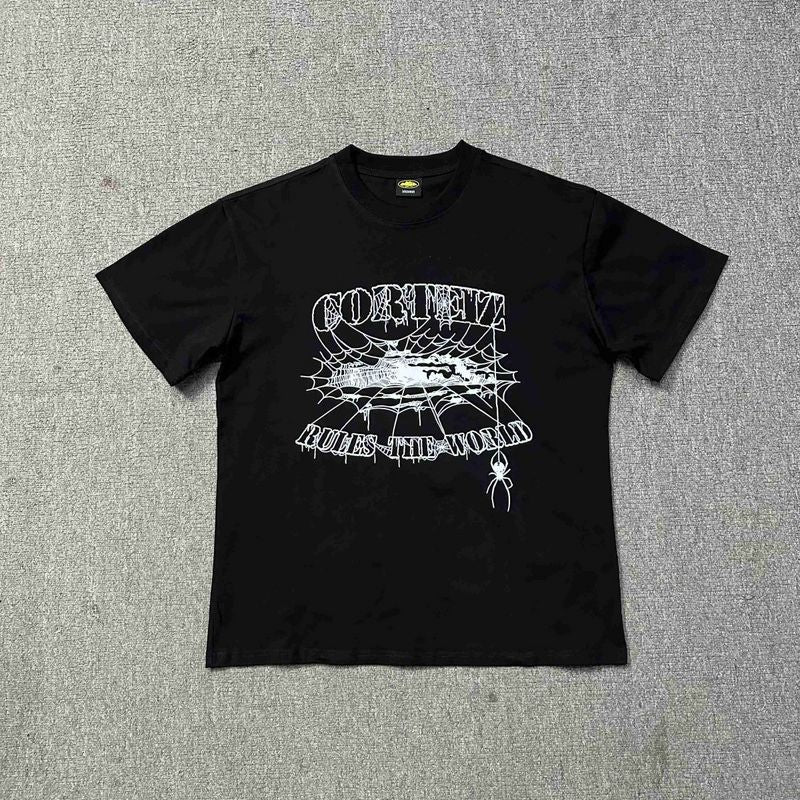 Corteiz Logo Letter Print Crew Neck Short Sleeve T‑Shirt Unisex