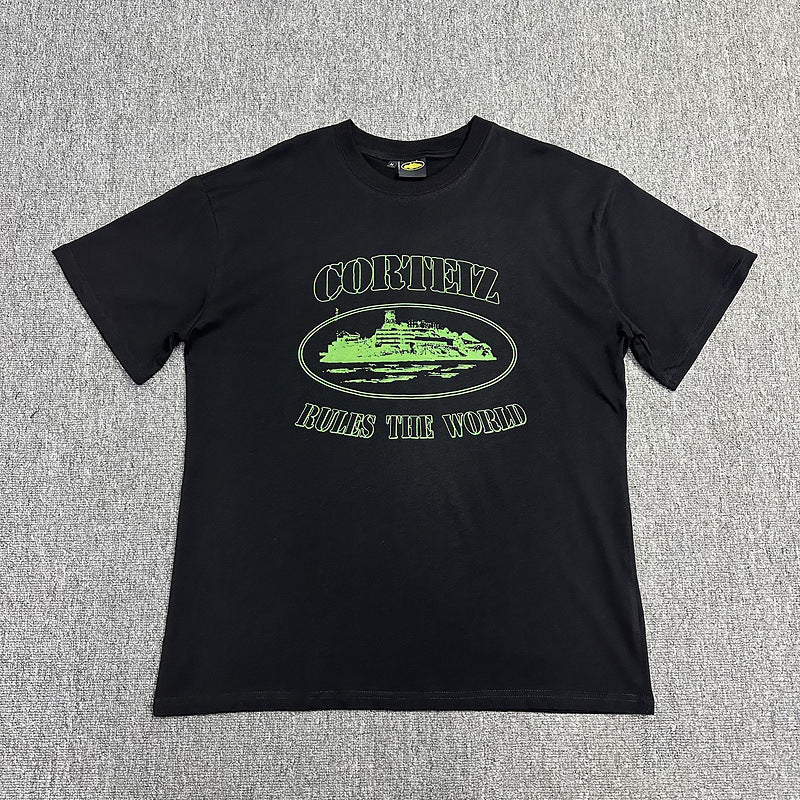 Corteiz Circle Logo Graphic Oversized Tee Streetwear Unisex