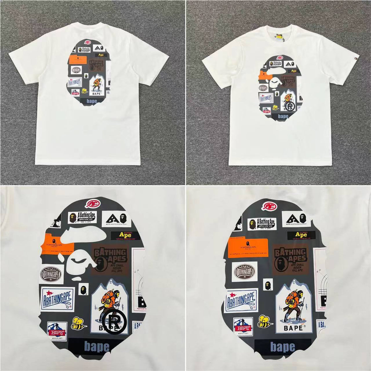 Bape Ape Head Camo Graphic Oversized Short Sleeve Tee Multi‑Style