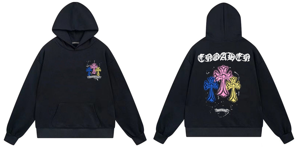 Chrome Hearts Cross Horseshoe Hoodie Vintage Goth Streetwear Pullover