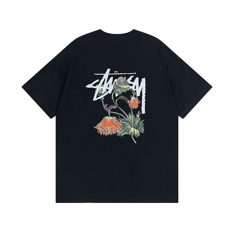 Stussy Dice 8 Ball Logo Print Oversized Tee Multi‑Style