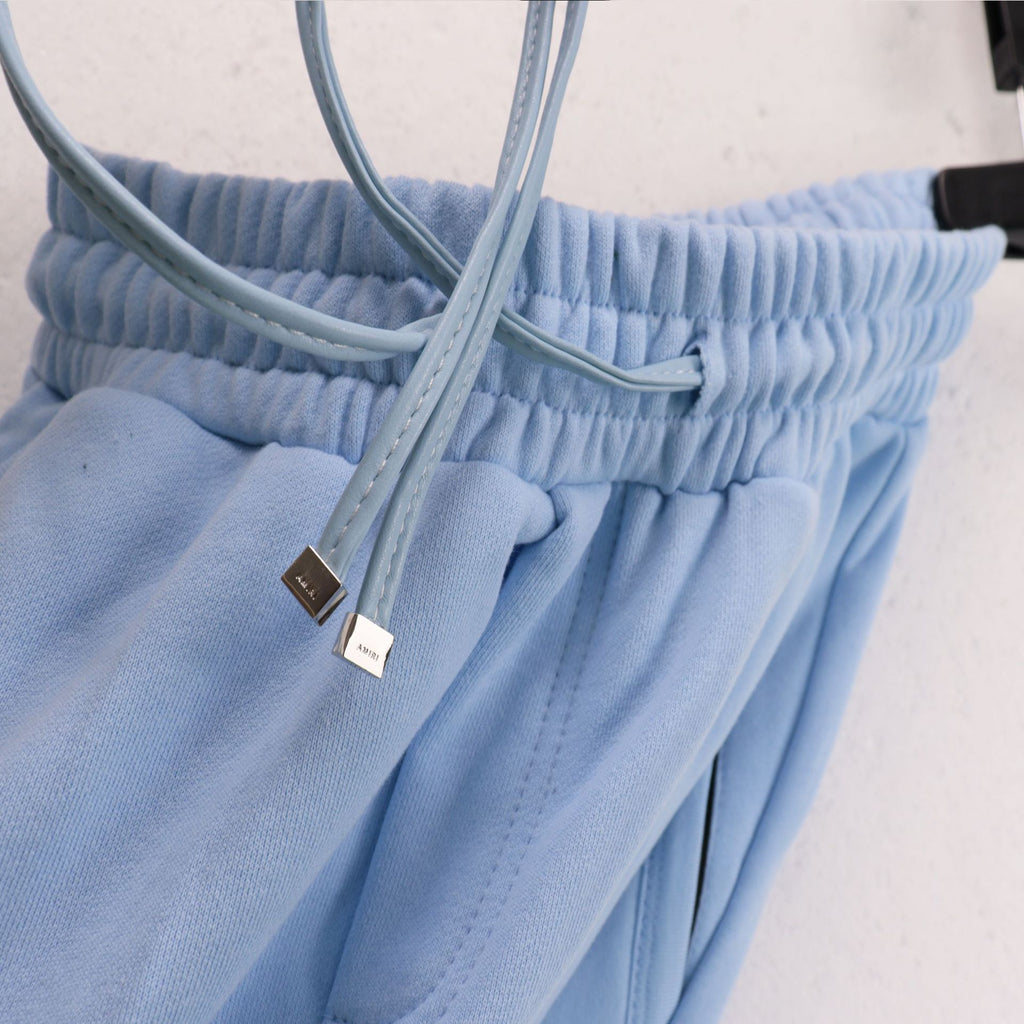 Amiri Patch Embroidery Letter Casual Wide Leg Pants Unisex