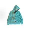 BAPE Shark Van Gogh Sunflower Apricot Blossom Camo Zip Hoodie