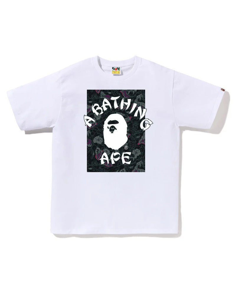 Bape Ape Head Shark Baby Milo Multi‑Print Heavyweight Tee Multi‑Style