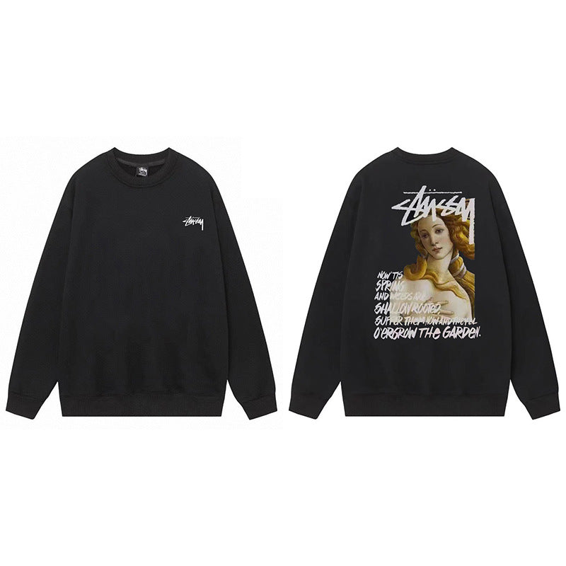 Stussy Graphic Crewneck Sweatshirt 8 Ball Dice Street Casual Pullover