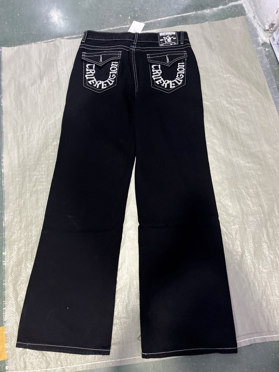 True Religion Letter Embroidery Bobby Baggy Jeans Men Y2K
