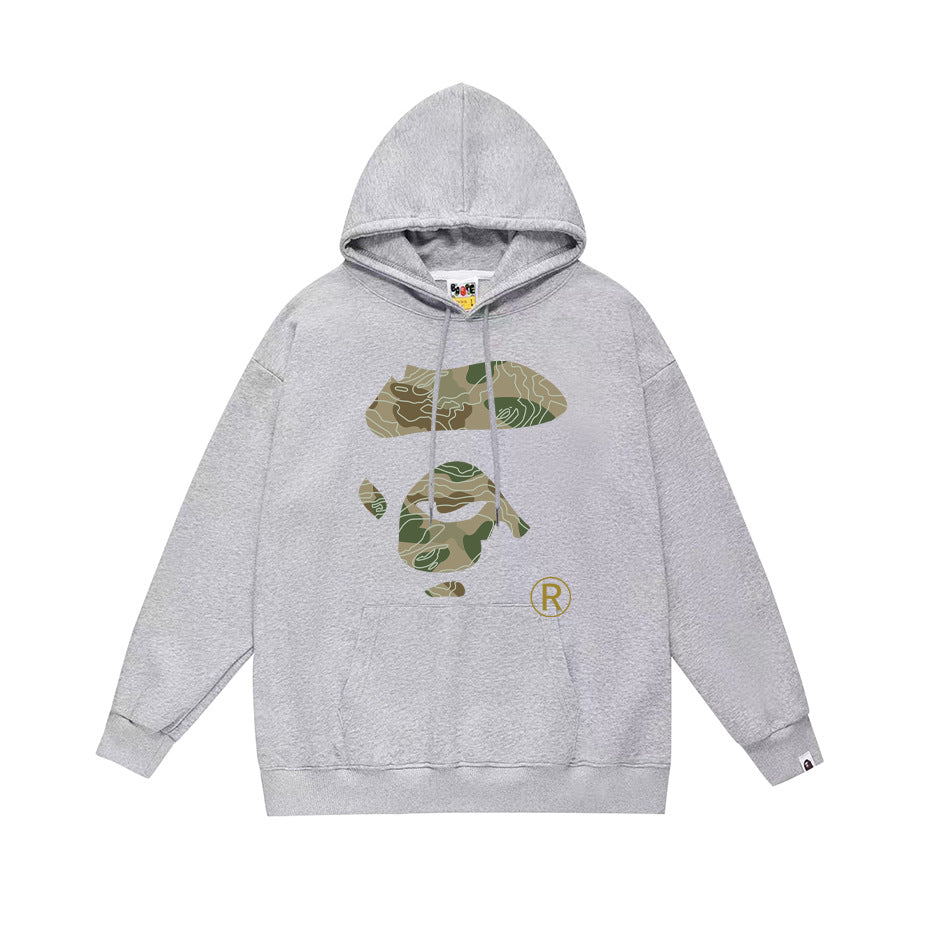 BAPE Hoodie Multi Camo Ape Head Print Street Fleece Pullover