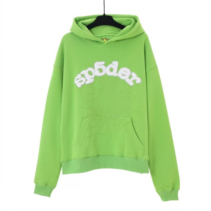 Sp5der Foam Print Spider Web Hoodie Sweatshirt Jogger Pants Set