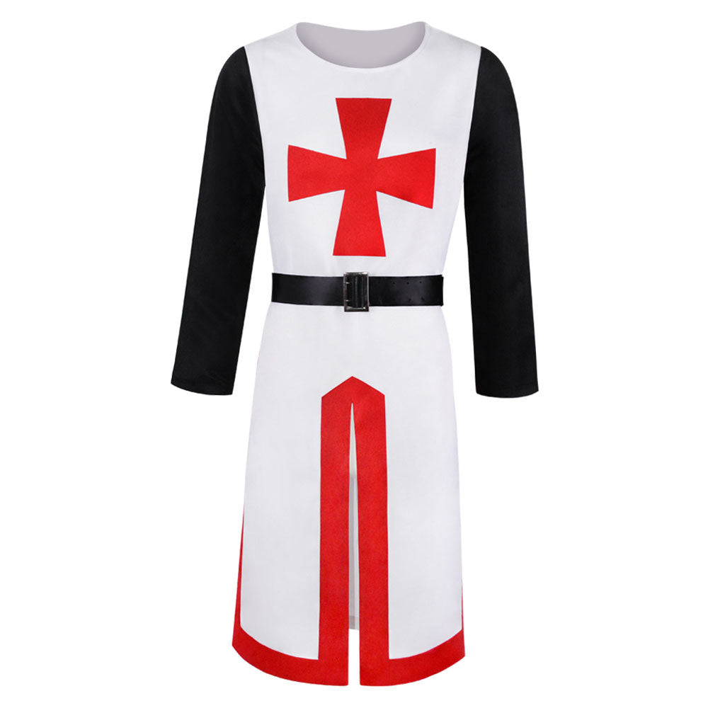 Halloween Templar Knight Cosplay Costume Medieval Crusader Outfit