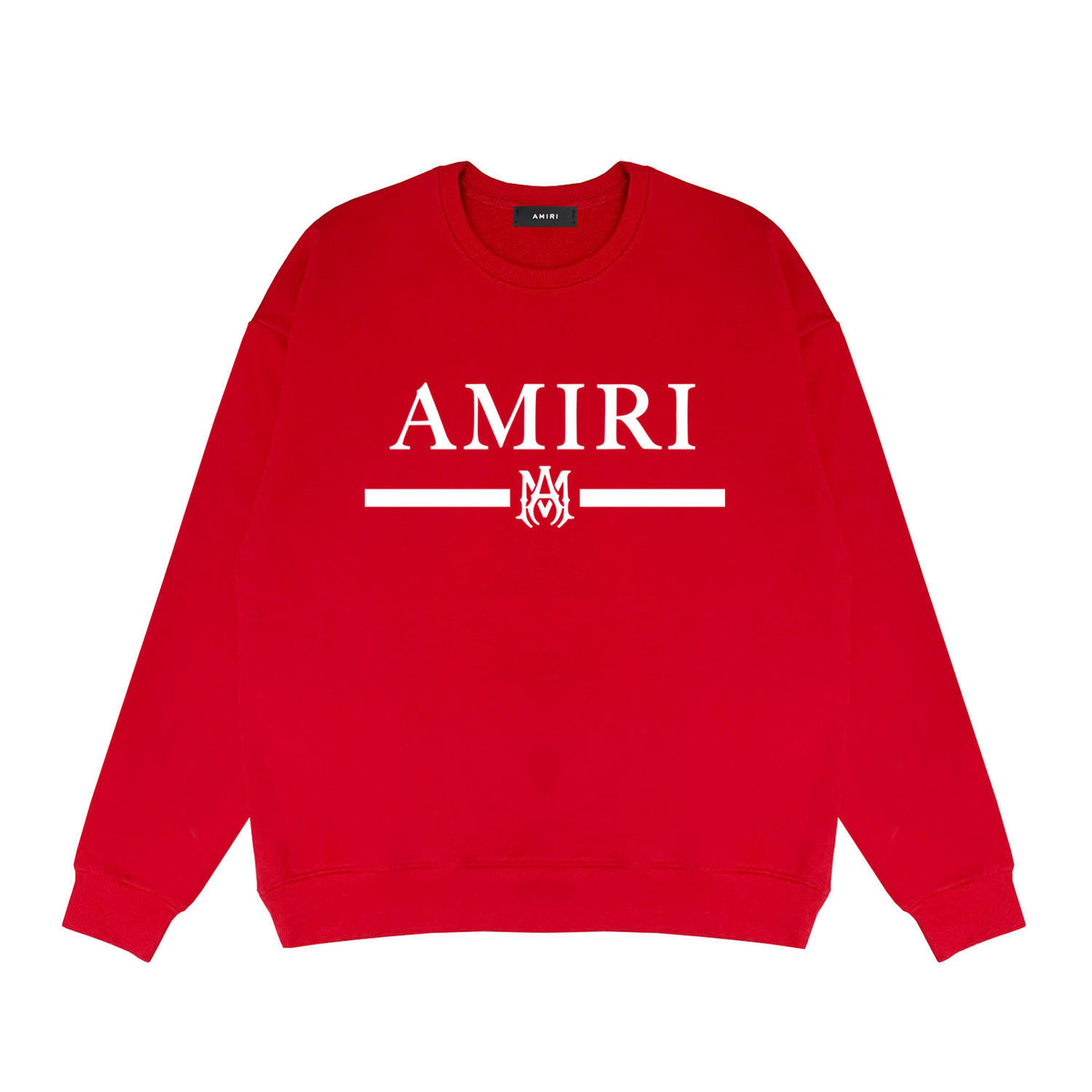 Amiri MA Bar Crewneck Sweatshirt Logo Print Street Pullover
