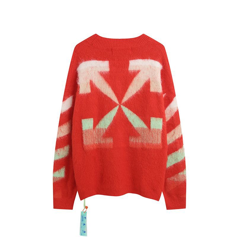 Off-White Diag Ombre Brushed Knit Crewneck Arrows Jumper