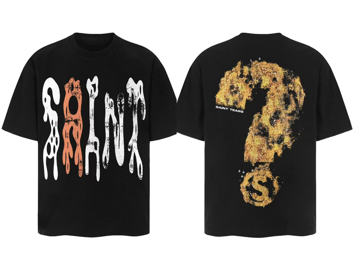 Saint Michael Vintage Multi‑Graphic Oversized Tee Streetwear Unisex