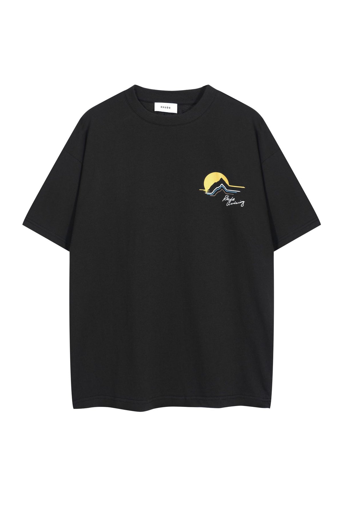 Rhude Vintage Sunset Coconut Tree Graphic Oversized Tee Streetwear