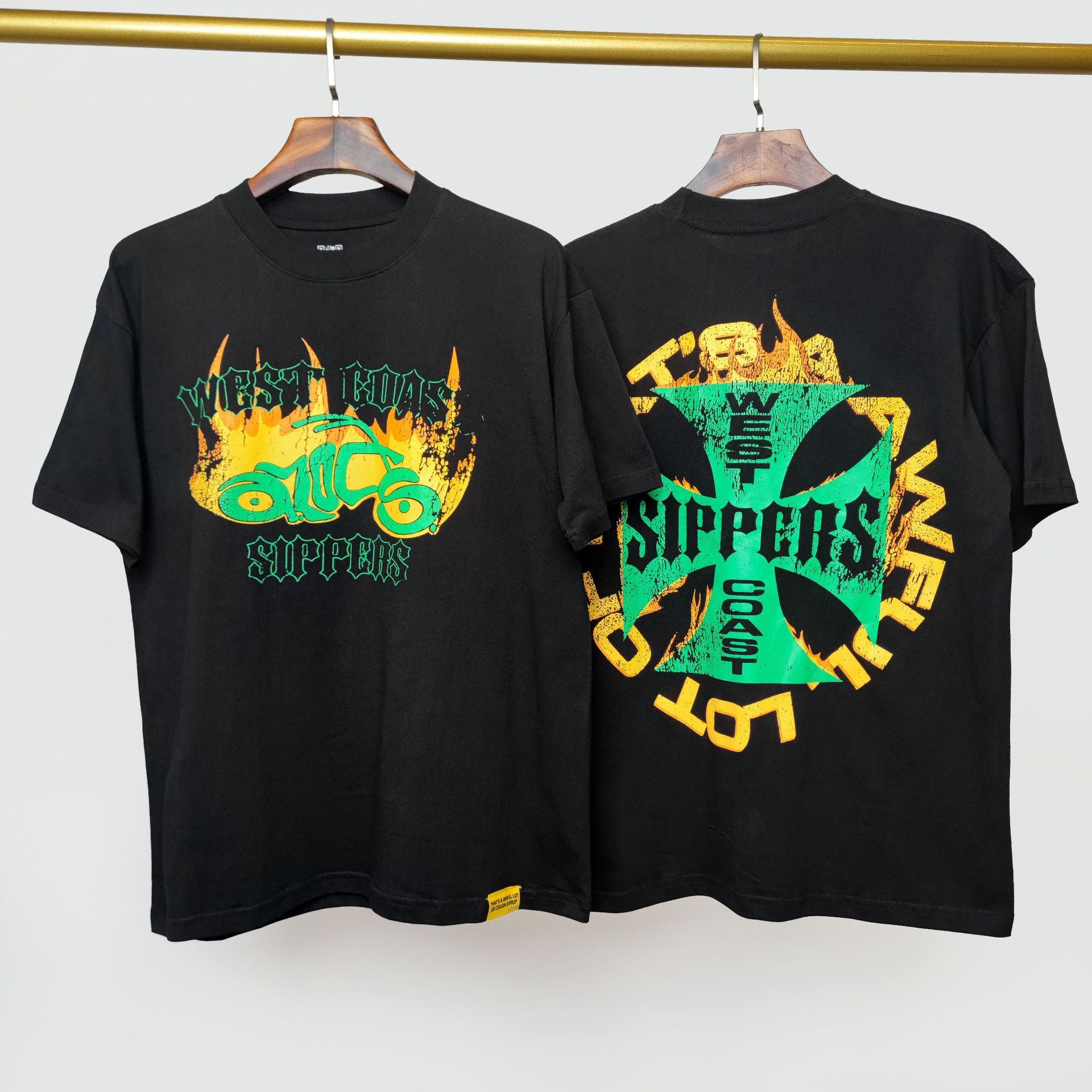 ALOCS Cough Syrup Letter Graphic Short Sleeve Tee Streetwear Unisex